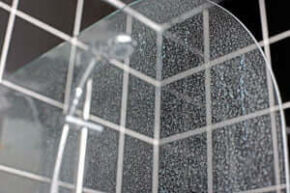 outside of a glass shower