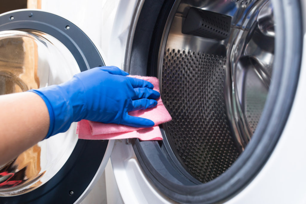 wiping washing machine seal