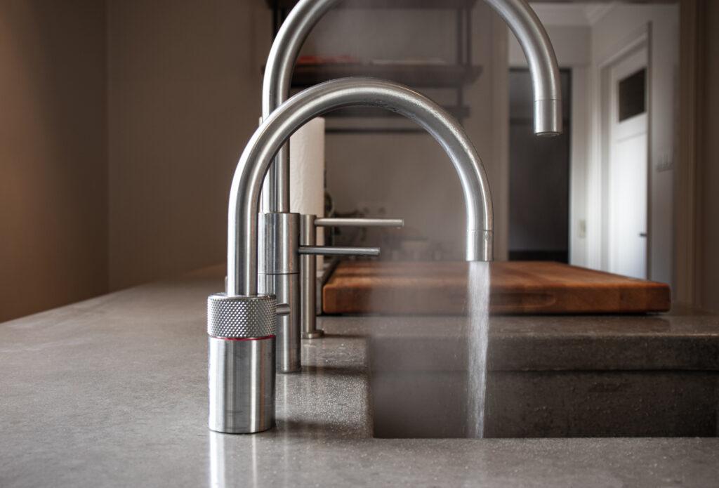 view of the installed system of 2 water softening taps
