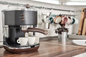 the look of the espresso machine in the kitchen