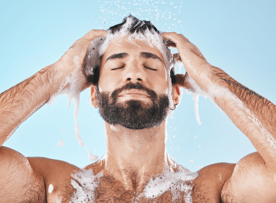 man-washing-his-hair
